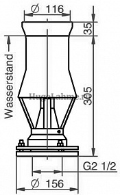 Форсунки (насадки) фонтана SpringFit Каскад 110, 2 1/2", 116 мм