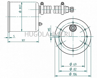 Закладная ниша из нерж.стали к прожекторам VitaLight ( Hugo Lahme) 146 мм / 150 мм