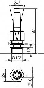 Форсунки (насадки) фонтана SpringFit Комета 5-8,1/2",8 мм,24°