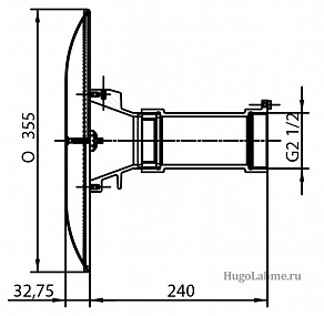 Водозабор FitStar DN 65, ВР 2 1/2", 350 мм